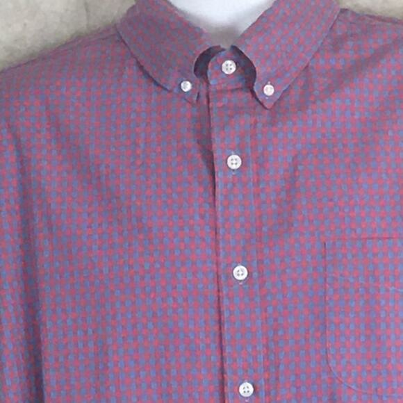 J. Crew Men's Long Sleeve Blue and Pink Checkered Button-up Shirt Size L - Picture 4 of 12